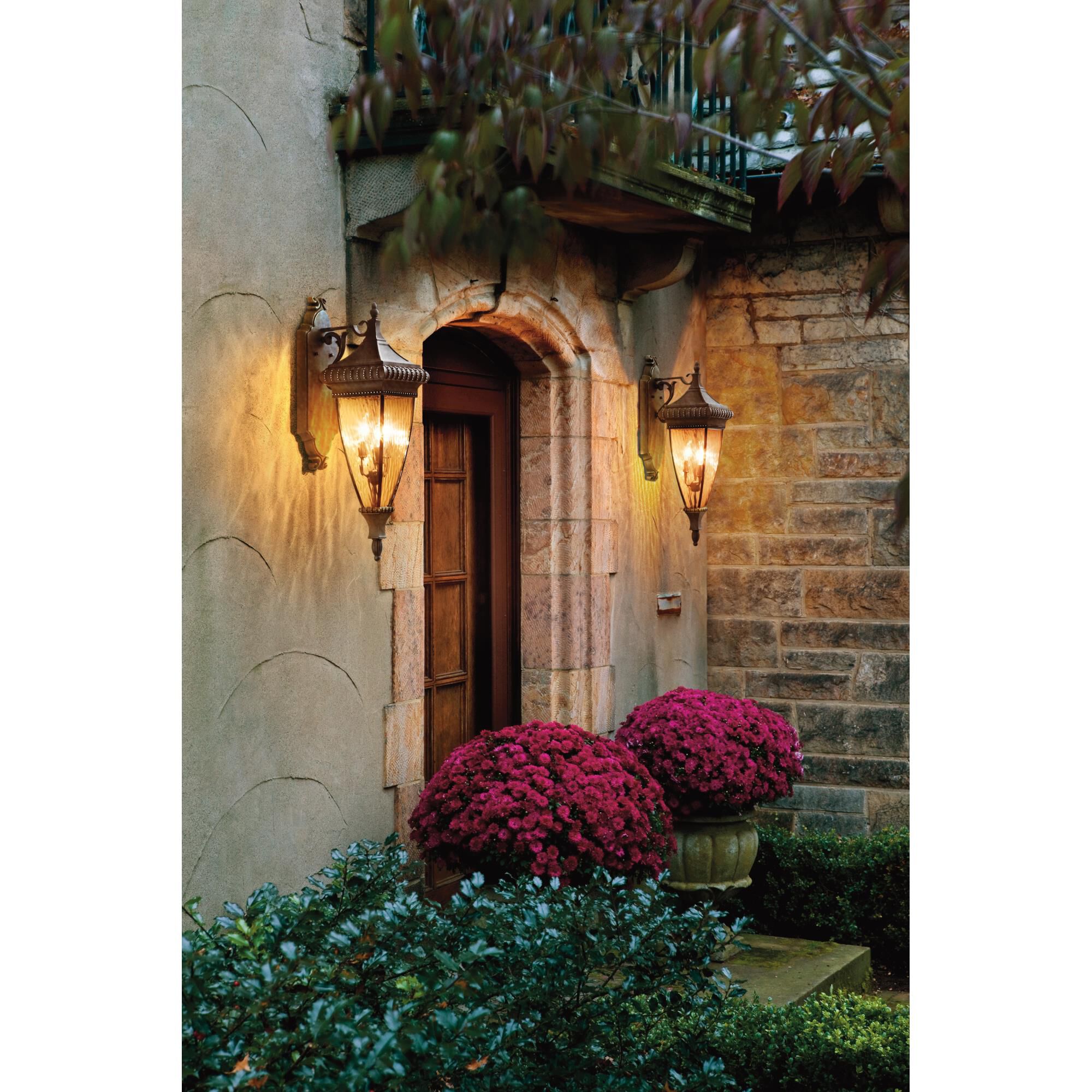 Venetian Rain 31 Inch Tall 3 Light Outdoor Wall Light by Kichler Lighting